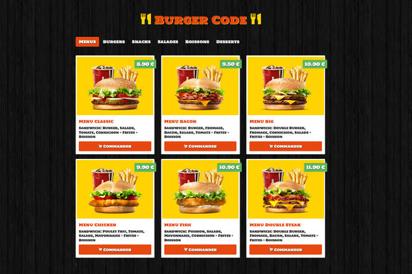 Burger Code PHP