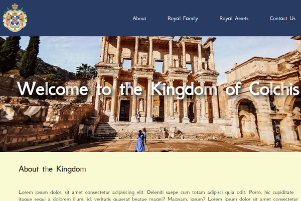 Kingdom of Colchide HTML CSS JS